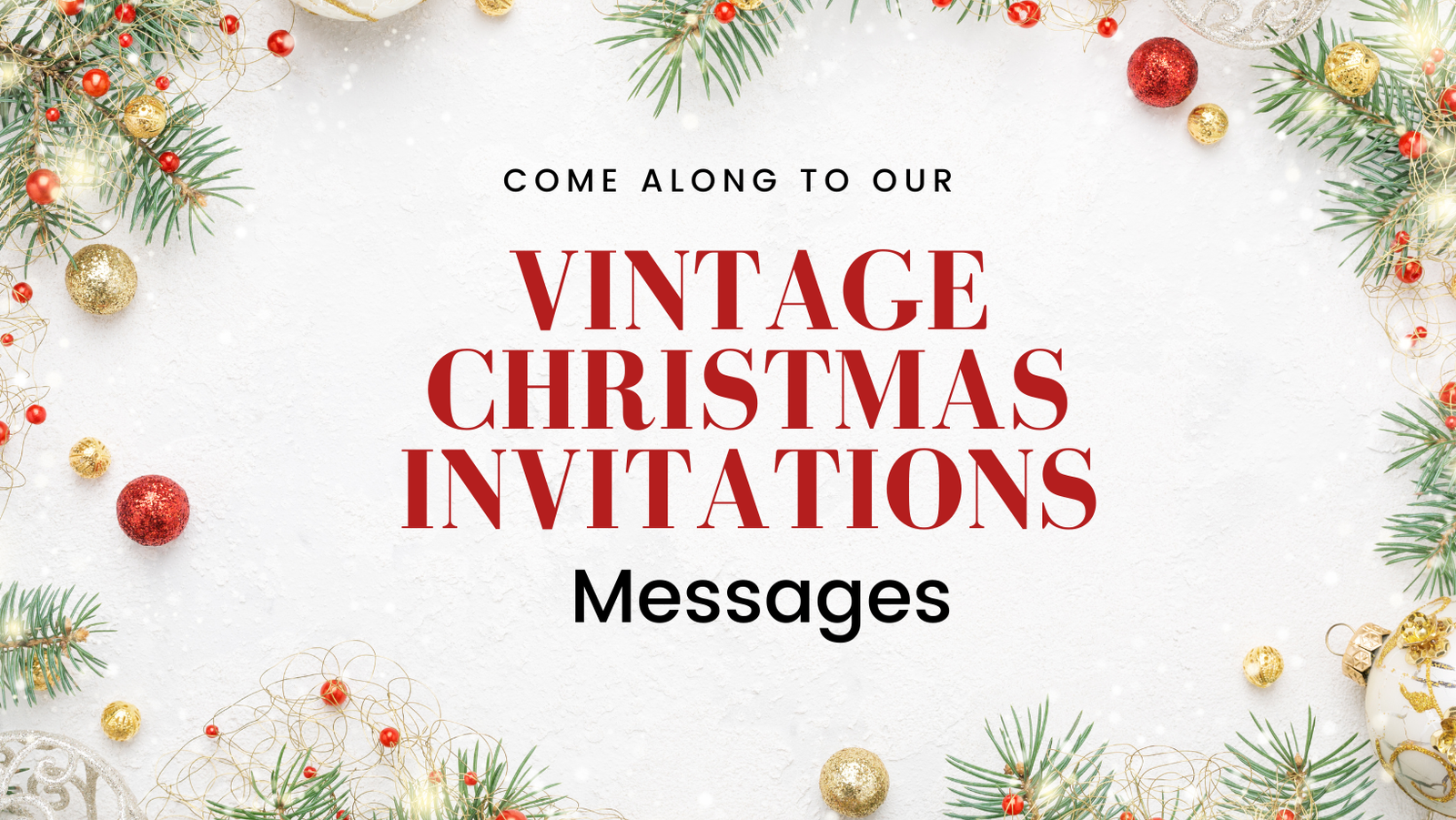Vintage Christmas Invitations