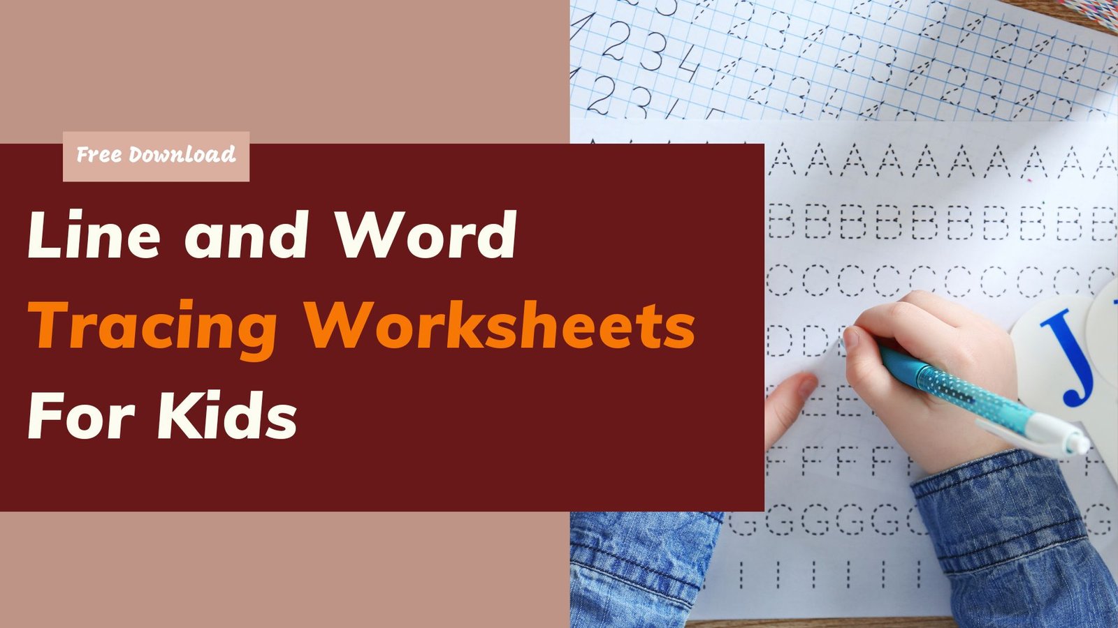 20 Line and Word Tracing Worksheets For kids