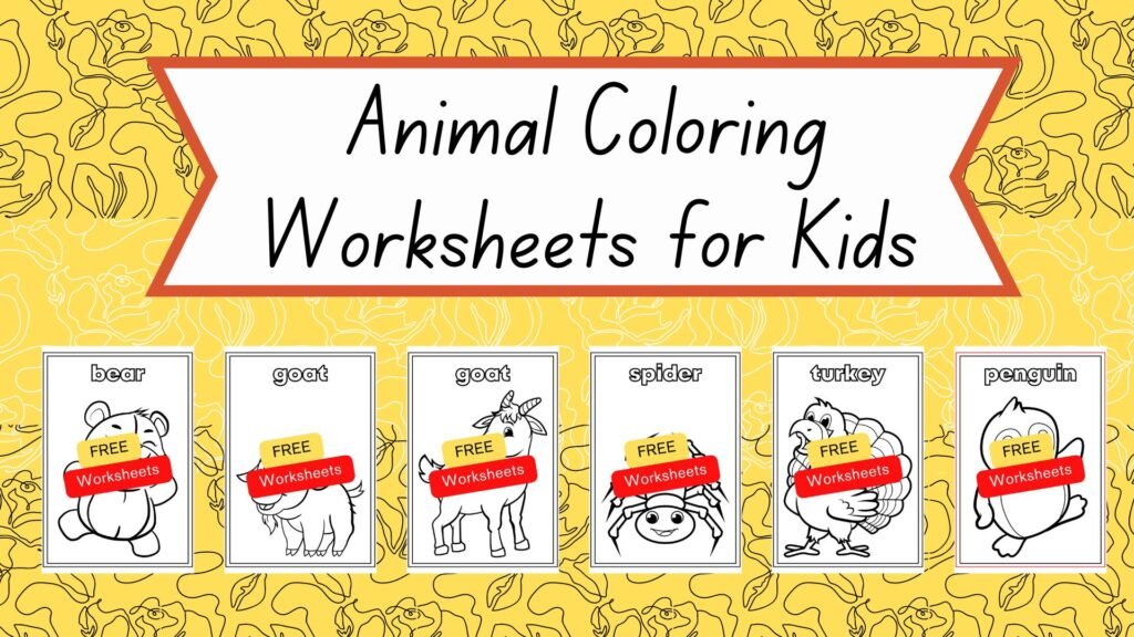 Fun and Educational Animal Coloring Worksheets for Kids - Gift Ideass