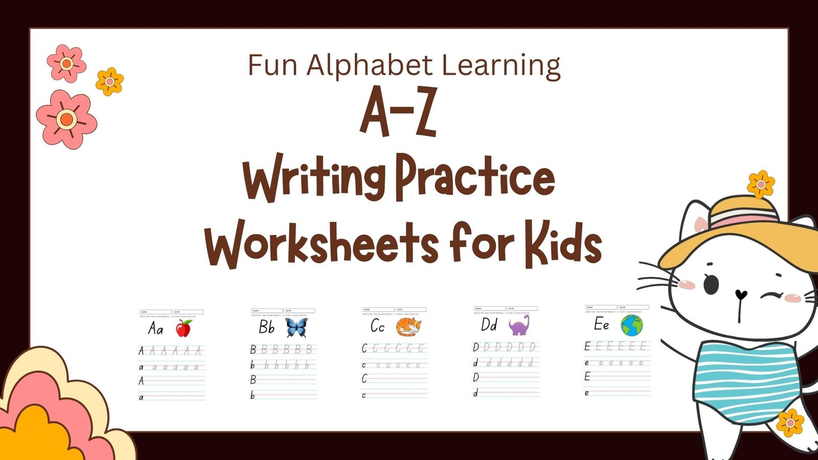 A-Z Writing Practice Worksheets for Kids: Fun and Educational Handwriting Activities