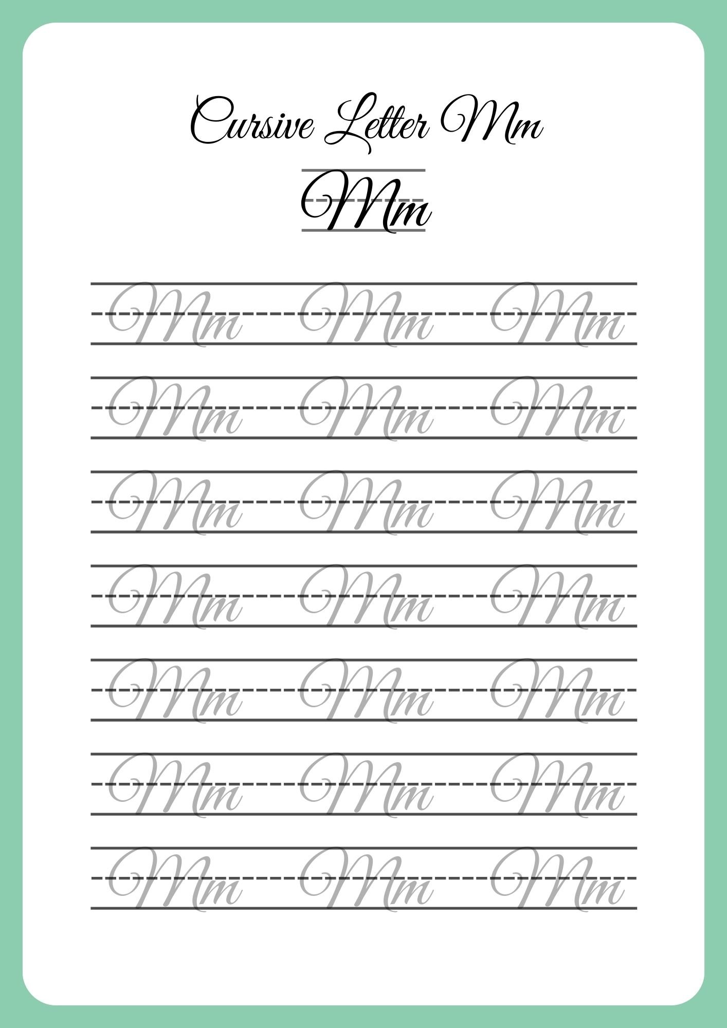 Fun Cursive Letters Handwriting Worksheet for kids - Gift Ideass