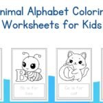 Animal Alphabet Coloring Worksheets for Kids