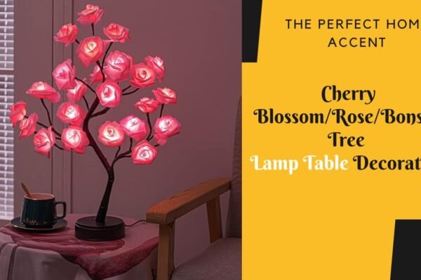 Cherry Blossom Rose Bonsai Tree Lamp Table Decoration