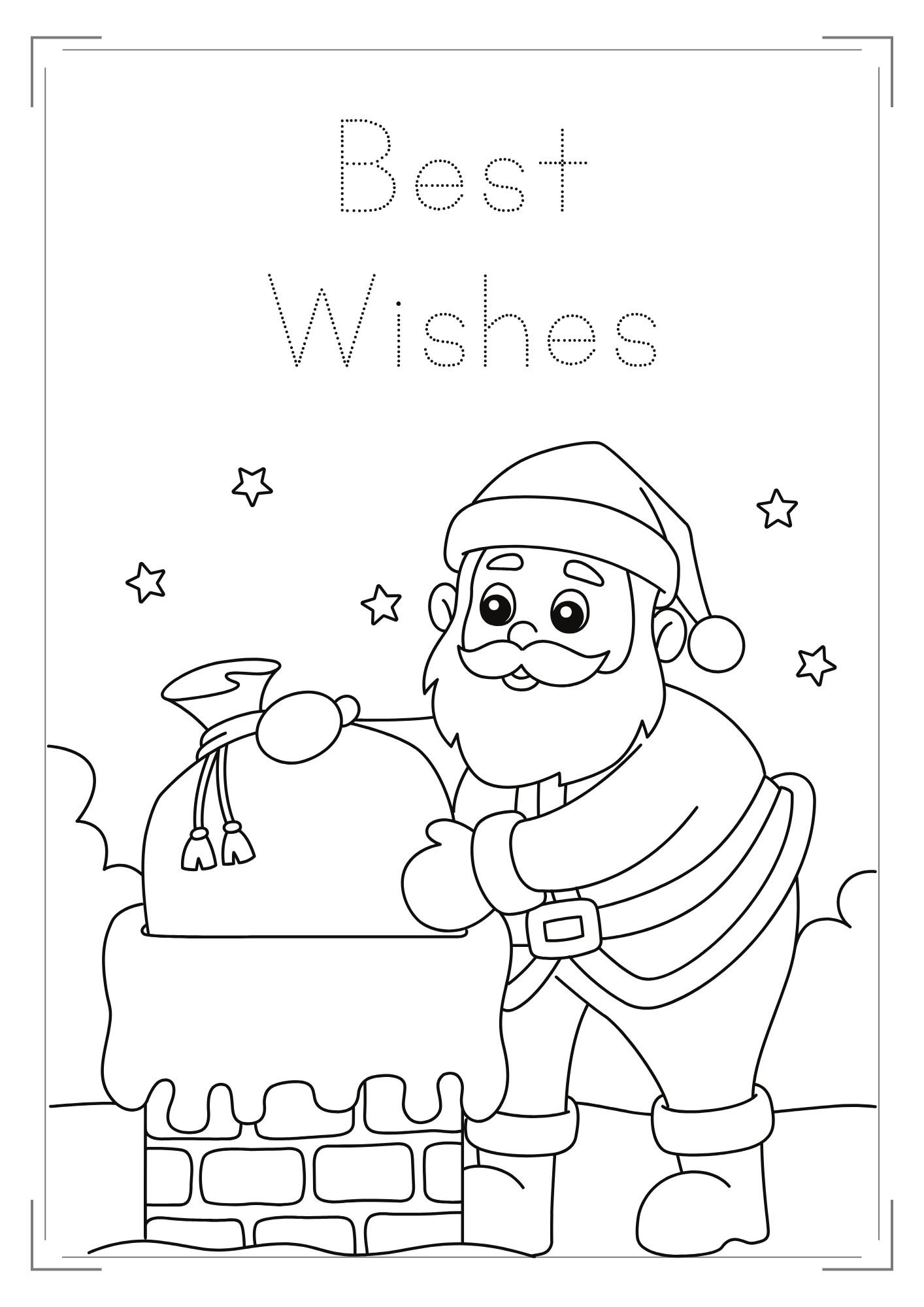 Christmas Coloring Worksheet for Kids – Fun and Festive Holiday Activity