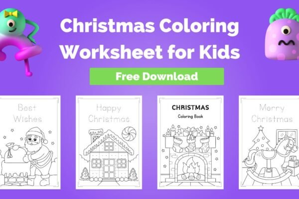 Christmas Coloring Worksheet for Kids