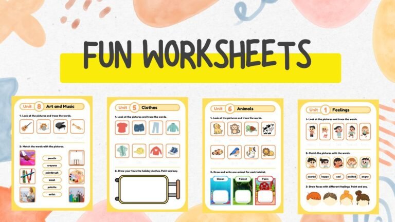 Fun Worksheets for Kids: Boost Learning with Engaging Activities - Gift ...