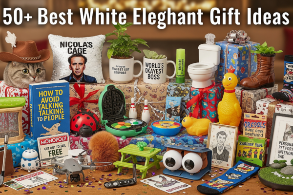 White Elephant Gift Ideas - Wrapped Funny and Useful Gifts for Holiday Party