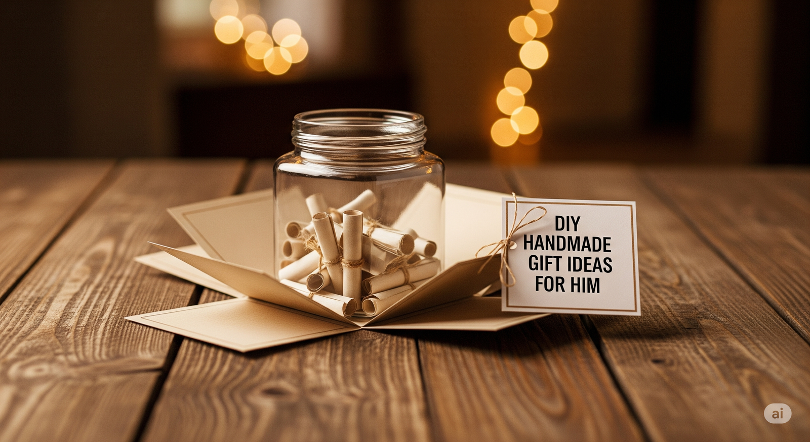 Handmade DIY Gift Box with Photos and Love Notes for Him