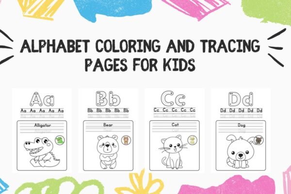 Alphabet Coloring and Tracing Pages