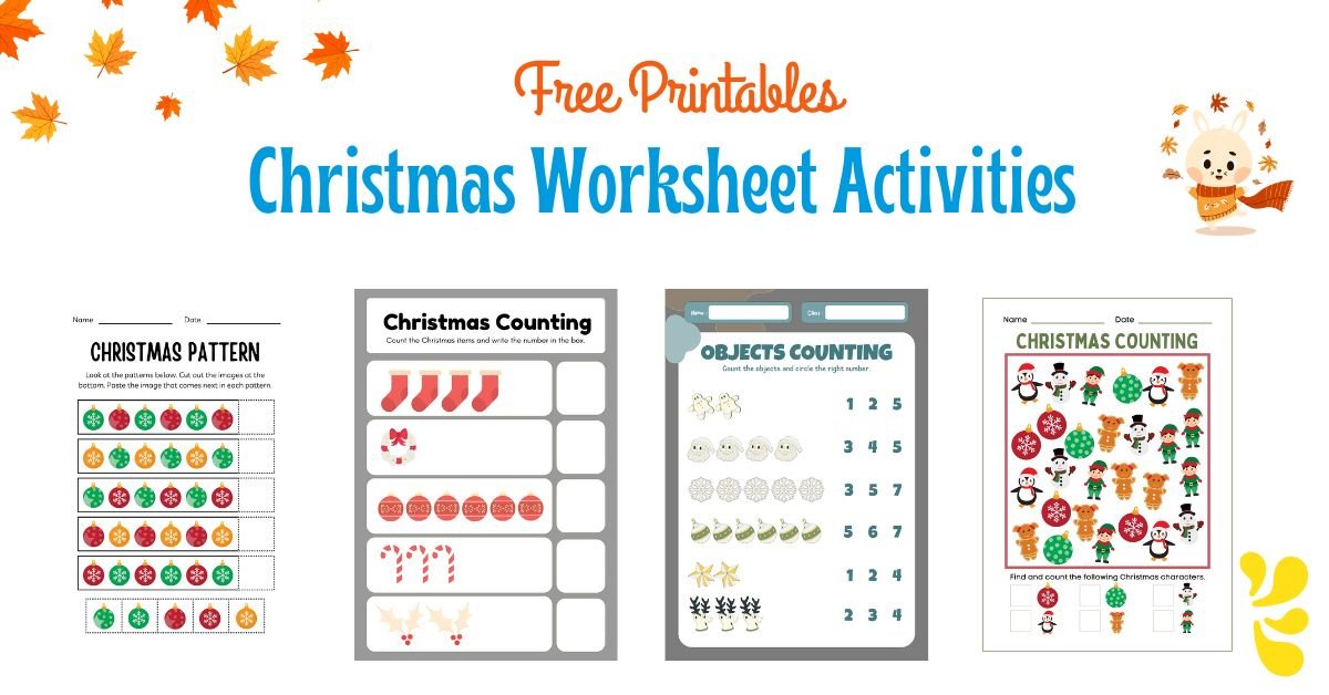 Christmas Worksheet Activities for kids
